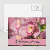 Roze orchideeën Impasto Briefkaart (Voorkant / Achterkant)