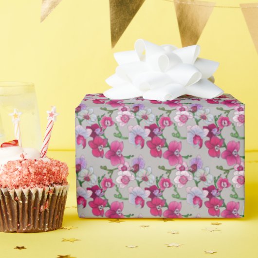 Roze orchideeën in Bloom Cadeaupapier (Verjaardagsfeest)