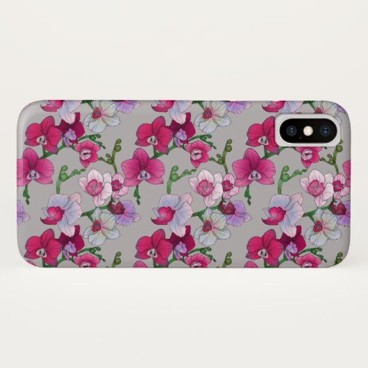 Roze orchideeën in Bloom Case-Mate iPhone Case (Achterkant (horizontaal))