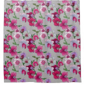 Roze orchideeën in Bloom Douchegordijn (Voorkant)