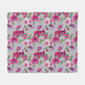 Roze orchideeën in Bloom Fleece Deken (Voorkant (Horizontaal))