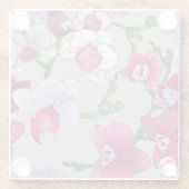 Roze orchideeën in Bloom Glazen Onderzetter (Achterkant)