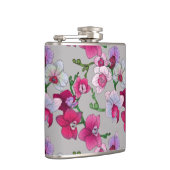 Roze orchideeën in Bloom Heupfles (Rechts)