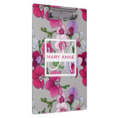 Roze orchideeën in Bloom | Jouw namen toevoegen Klembord (Rechts)