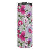 Roze orchideeën in Bloom | Jouw namen toevoegen Thermosbeker (Achterkant)