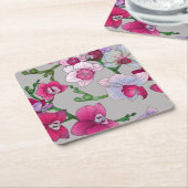 Roze orchideeën in Bloom Kartonnen Onderzetters (Schuin)