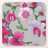 Roze orchideeën in Bloom Kartonnen Onderzetters (Voorkant)