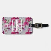 Roze orchideeën in Bloom | Monogram Bagagelabel (Voorkant horizontaal)