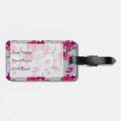 Roze orchideeën in Bloom | Monogram Bagagelabel (Achterkant horizontaal)