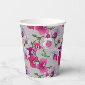 Roze orchideeën in Bloom Papieren Bekers (Achterkant)