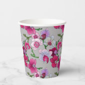 Roze orchideeën in Bloom Papieren Bekers (Voorkant)