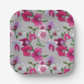 Roze orchideeën in Bloom Papieren Bordje (Voorkant)