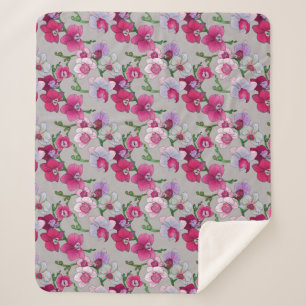 Roze orchideeën in Bloom Sherpa Deken