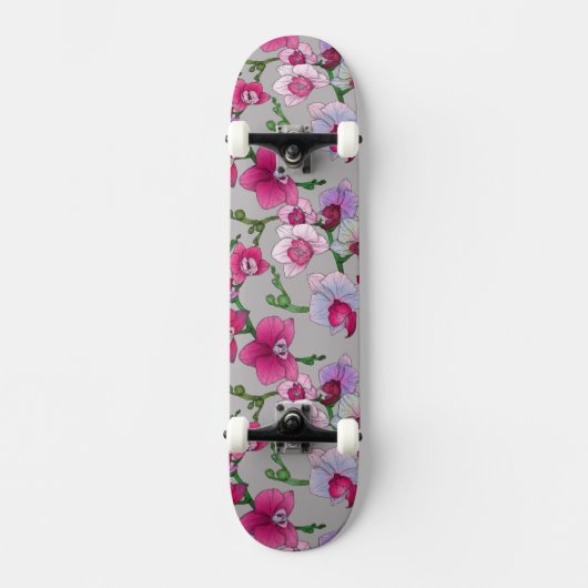 Roze orchideeën in Bloom Skateboard (Voorkant)