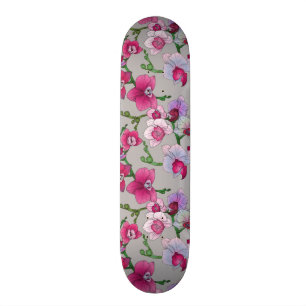Roze orchideeën in Bloom Skateboard