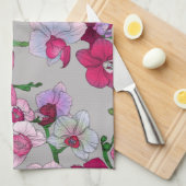 Roze orchideeën in Bloom Theedoek (Quarter Fold)