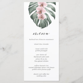 Roze orchideeën in het Monstera Tropical Wedding M Menu