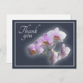 Roze orchideeën in tinten van grijze achtergrond b briefkaart (Voorkant / Achterkant)