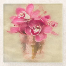 Roze orchideeën in vet