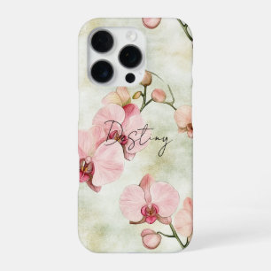 roze orchideeën iPhone 16 pro hoesje