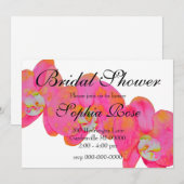 Roze orchideeën kaart (Voorkant / Achterkant)