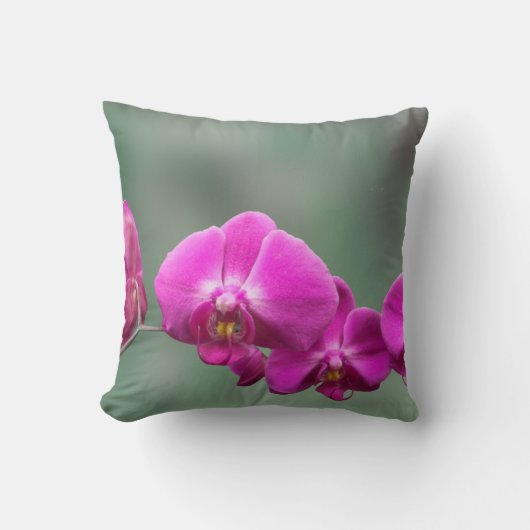 Roze Orchideeën Kussen (Voorkant)
