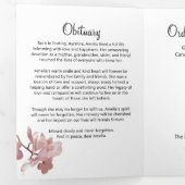 Roze Orchideeën Levensviering Drievoudig Programma (Binnenzijde eerst)