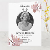 Roze Orchideeën Levensviering Programma (Gele Bloem)