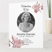 Roze Orchideeën Levensviering Programma (Voorkant)