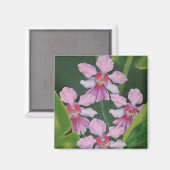 Roze orchideeën magneet (Voorkant / Achterkant)