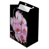 Roze orchideeën medium cadeauzakje (Voorkant Gekanteld)
