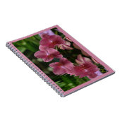 Roze orchideeën met reflecties notitieboek (Rechterzijde)