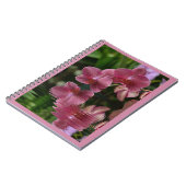 Roze orchideeën met reflecties notitieboek (Linkerzijde)