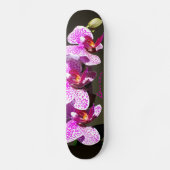 Roze orchideeën - monogram skateboard (Voorkant)