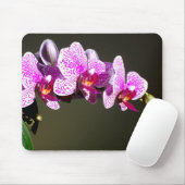 Roze orchideeën muismat (Met muis)