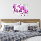 Roze orchideeën omgepakt Canvas Afdruk (Insitu (Slaapkamer))