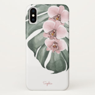 Roze orchideeën op de tropische regenwonden van Mo Case-Mate iPhone Case