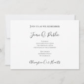 Roze orchideeën op Stem Celebration of Life Kaart (Achterkant)