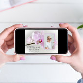 Roze orchideeën op Stem Celebration of Life Kaart