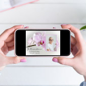 Roze orchideeën over de uitnodiging tot het Jubile