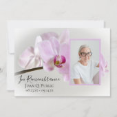 Roze orchideeën over de uitnodiging tot het Jubile (Voorkant)