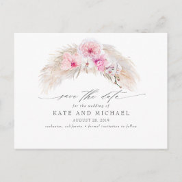 Roze Orchideeën Pampas Grass Tropical Save the Dat Briefkaart