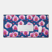 Roze Orchideeën patroon Bureaumat (Keyboard & Muis)