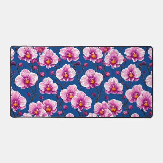 Roze Orchideeën patroon Bureaumat (Voorkant)