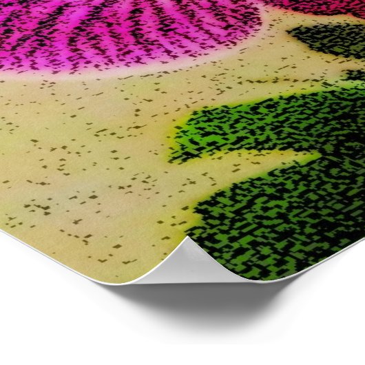 Roze orchideeën psalm 23 aangepaste kunst poster (Hoek)