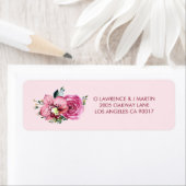 Roze Orchideeën & Rozen Etiket (Insitu)