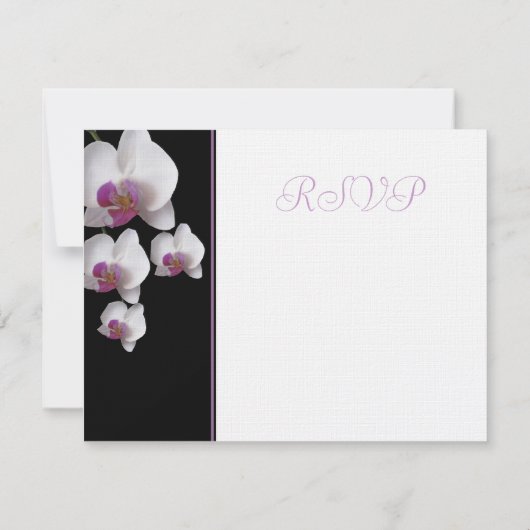 Roze orchideeën RSVP (Achterkant)