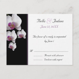 Roze orchideeën RSVP Kaartje