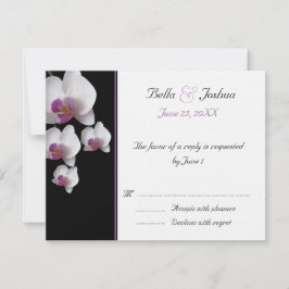 Roze orchideeën RSVP Kaartje