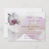 Roze orchideeën RSVP Kaartje (Voorkant)